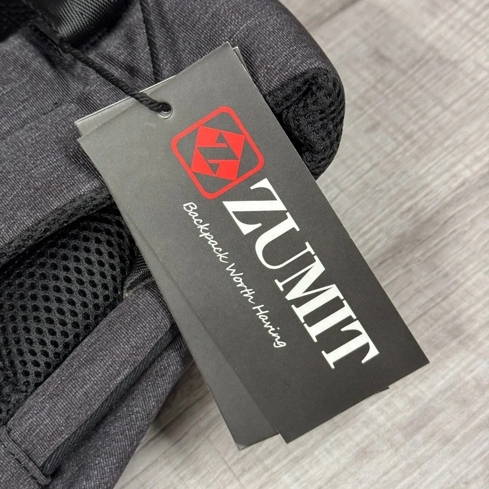 Zumit Backpack Black Gray‎ Travel Laptop Travel School Hiking Outdoor Casual NWT